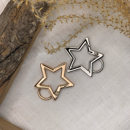 ZORVYN 4er Set Stern Karabiner - Edelstahl Schlüsselanhänger Für Outdoor & Alltag